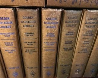 Set of Golden Harlequin Library books.