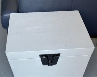 Decorative wood box side table