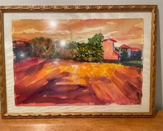 Water color scene, signed & numbered
J Carter