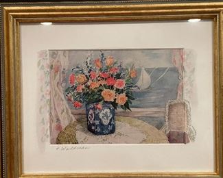 Florals signed T.  Waldman