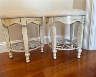 Pair of vanity stools