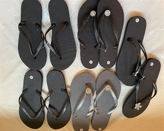 A large selection of NEW flip flops