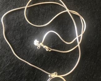 Sterling chain and pendant 