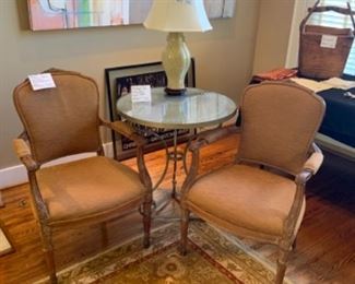 Pair of French Bergere’ chairs. $300 pair