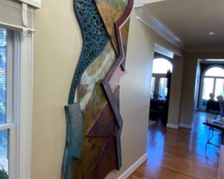 Original Commissioned piece of artwork by an artist in Atlanta-possibly named Janekowski.  9ft tall 4 ft wide $1200