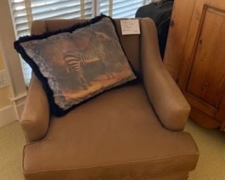 Club chair w/fringe $150