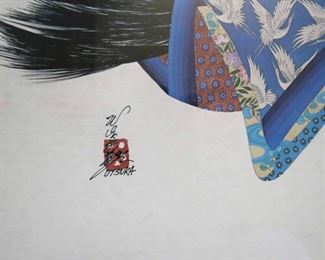 Another View.. Otsuka THE DANCE OF THE TWELVE KIMONOS Offset Lithograph 22” X 28”