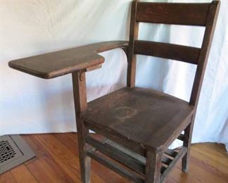 $40.00 Antique School Desk & Chair