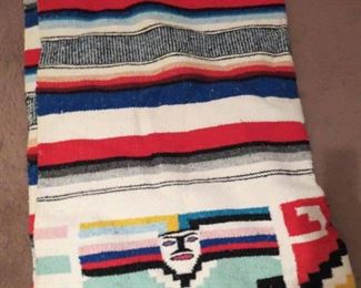 $55.00. Mexican Aztec Textile  47 1/2" x 78"