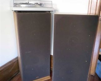 Vintage JVC AV SP-330 WD 3 Way Speakers.. 36" tall
