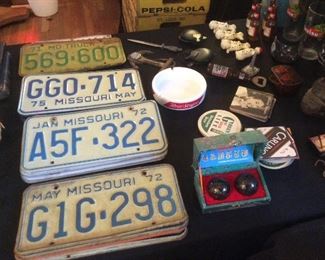 great older car license plates. 70s and 80s