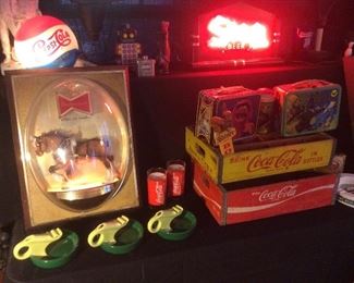 Coca Cola wood boxes. Vintage ash trays