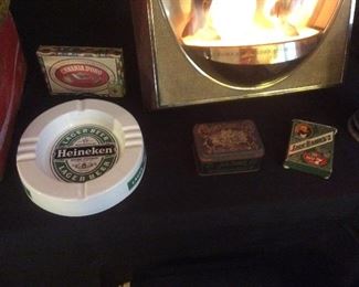 ash trays and playing cards