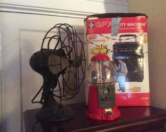 sing a long machine, vintage fan