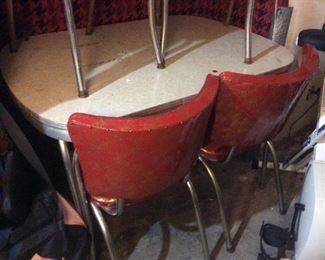 vintage kitchen set. Chairs needs to be recovered