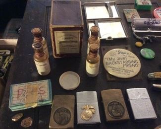 lighters, and medicine bottles.