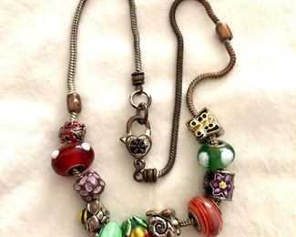 $35 Multicolor beaded necklace.  18"L