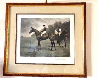 $150 - Adrian Jones Diamond Jubilee framed horse print.  31.5" W x 28.5" H. 