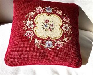 $20 Needlepoint pillow.  11" x 11". 