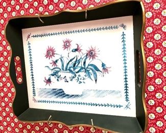 $30 Floral tray 18.5" W x 14.5" H. 