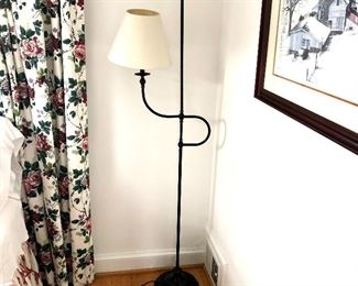 $150 - Standing lamp.  Base 10" diam, 20" W, 62" H.  