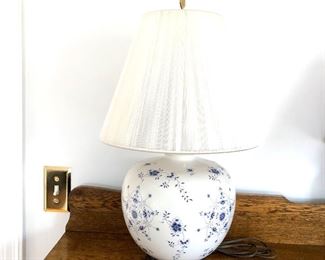 $50 table lamp - Shade 12" diam, base 9" diam, 21" H. 