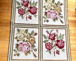 $120 - AS IS Needlepoint rug - 39" x 46"