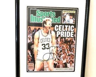  $175 Signed Larry Bird Sports Illustration with Certificate of Authentication 12" W, 15" H. 