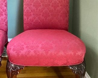 $795 - 4 Damask arm chairs available.  Each 23" W, 20" D, 42" H. 