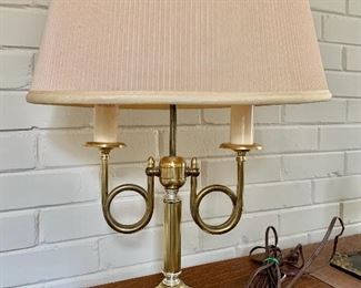 $60 - Vintage lamp.  16" W, 10" D, 20" H. 