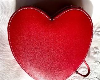 $18  Heart Jewelry box.  5.25" W, 5.5" H.  