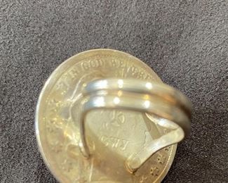 Additional photo of backside of ring and coin.