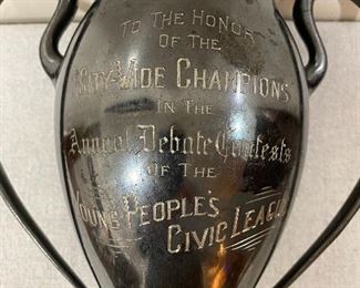 Additional photo of trophy lettering.