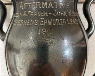 Additional photo of back of trophy.