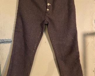 Rendezvous Mountain Man wool pants with bone buttons. Size approx. 32/30. $25