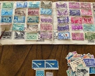Additional photo of stamps & old stamp album.