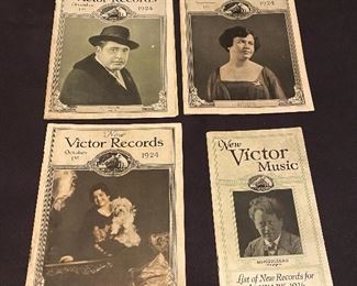 Victor Records "1924" & "1926" booklets of new records of the latest additions to the great Library of Music which is listed in the Victor Record Catalogue. (4) $14