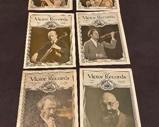 Victor Records "1925" booklets of new records of the latest additions to the great Library of Music which is listed in the Victor Record Catalogue. (6) $20