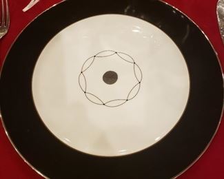 "Ebotan" Limoges by Josiane Raphael china plates, set of twelve 