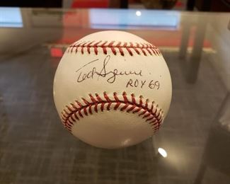 Ted Sizemore ROY 69 autographed baseball