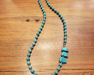 Turquoise fetish necklace