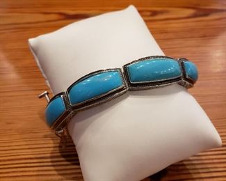 Konstantino 18k, sterling silver and turquoise bracelet 