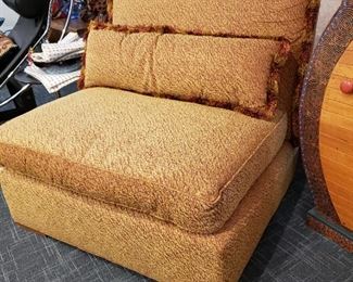 Armless upholstered chair