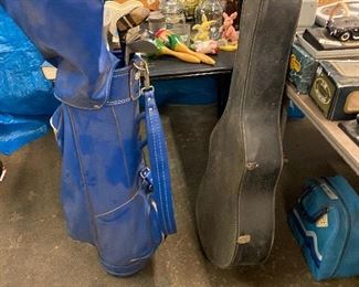 Golf bag- full- with cover. All one price and guitar case