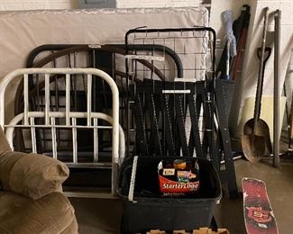 Twin, full headboards- foot boards. Full mattress & bi. Springs