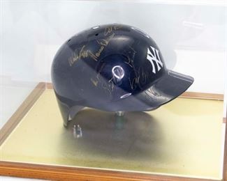 NY Yankees extremely rare Batting Helmet with COA.