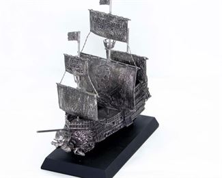 Buccaneer Ship made of solid Sterling.