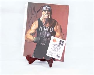 Rare WCW NWO HULK HOGAN Signed Memorabilia with COA.