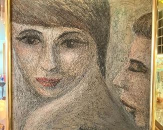 $950; Original framed art by Robert Rosinek (American/NY b. 1937); signed and dated