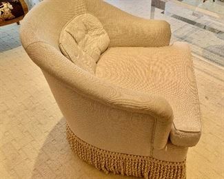 $160 - Vintage swivel-rocker; As is, upholstery is soiled at armrests. 30" H x 28" W x 30" D, seat height is approximately 16"